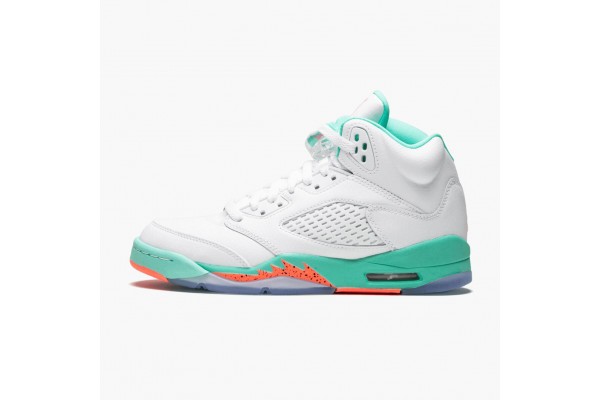 Air Jordan 5 Retro Light Aqua Women/Men Jordan Sneakers 440892-100