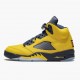 Air Jordan 5 Retro Michigan 2019 AmarilloCollege Navy Women/Men Jordan Sneakers CQ9541-704