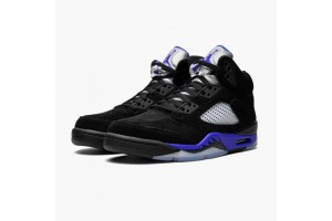 Air Jordan 5 Retro Racer Blue With Black Blue Women/Men Jordan Sneakers CT4838-004