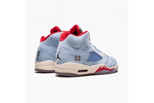 Air Jordan 5 Retro Trophy Room Ice Blue Women/Men Jordan Sneakers CI1899-400