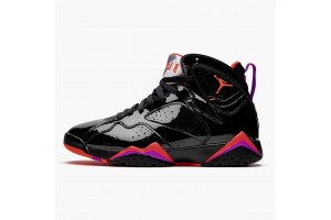 Air Jordan 7 Retro Black Patent Women/Men Jordan Sneakers 313358-006