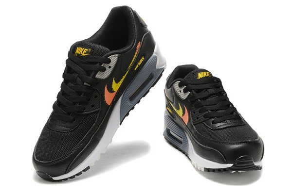 Nike Air Max 90 (M) Black Yellow and Orange Sneakers