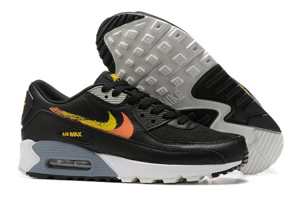 Nike Air Max 90 (M) Black Yellow and Orange Sneakers