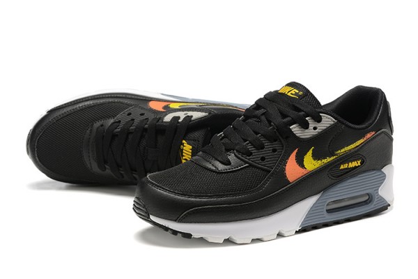 Nike Air Max 90 (M) Black Yellow and Orange Sneakers