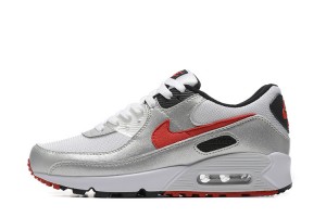 Nike Air Max 90 (M) Silver Red Sneakers