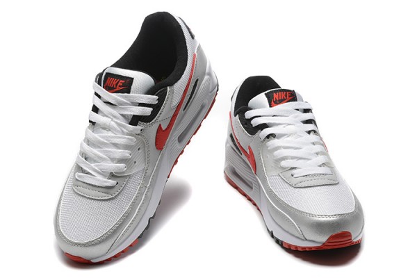 Nike Air Max 90 (M) Silver Red Sneakers