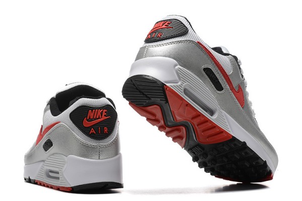 Nike Air Max 90 (M) Silver Red Sneakers