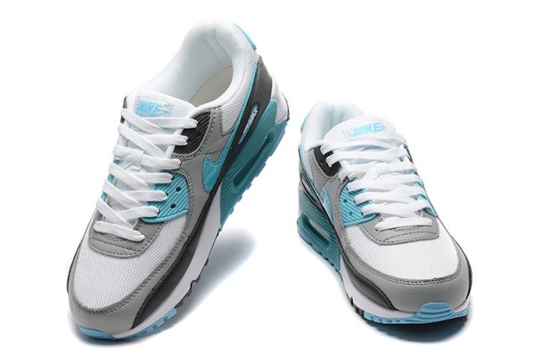 Nike Air Max 90 (M) White Grey and Blue Sneakers