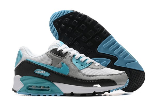 Nike Air Max 90 (M) White Grey and Blue Sneakers