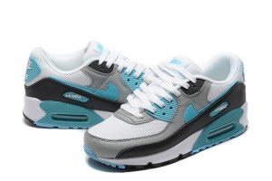 Nike Air Max 90 (M) White Grey and Blue Sneakers