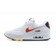 Nike Air Max 90 (M) White and Red Sneakers