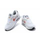 Nike Air Max 90 (M) White and Red Sneakers