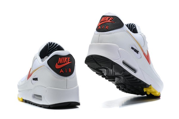 Nike Air Max 90 (M) White and Red Sneakers