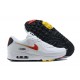 Nike Air Max 90 (M) White and Red Sneakers