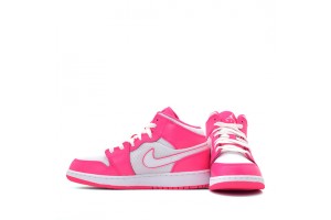 Air Jordan 1 Mid GS Hyper Pink White 555112-611