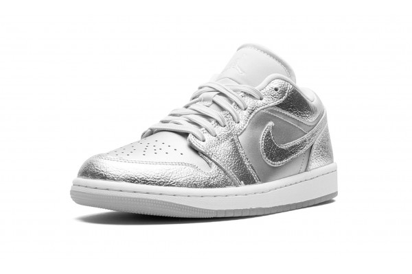 Nike Air Jordan 1 Low (W) Metallic Silver FN5030-001 Shoes